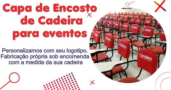 Capa de cadeira personalizada com nome